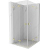 Mexen Lunar-F Duo Duschkabine faltbar 70 x 70 cm, transparent, gold gebürstet - 836-070L-070P-55-00