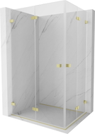 Mexen Lunar-F Duo Faltdusche 90 x 75 cm, transparent, gebürstetes Gold - 836-090L-075P-55-00