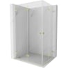 Mexen Lunar-F Duo faltbare Duschkabine 100 x 85 cm, transparent, gebürstetes Gold - 836-100L-085P-55-00