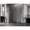 Mexen Lunar-F Duo faltbare Duschkabine 85 x 80 cm, transparent, Roségold - 836-085L-080P-60-00