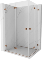 Mexen Lunar-F Duo Klappduschkabine 100 x 80 cm, transparent, Roségold - 836-100L-080P-60-00
