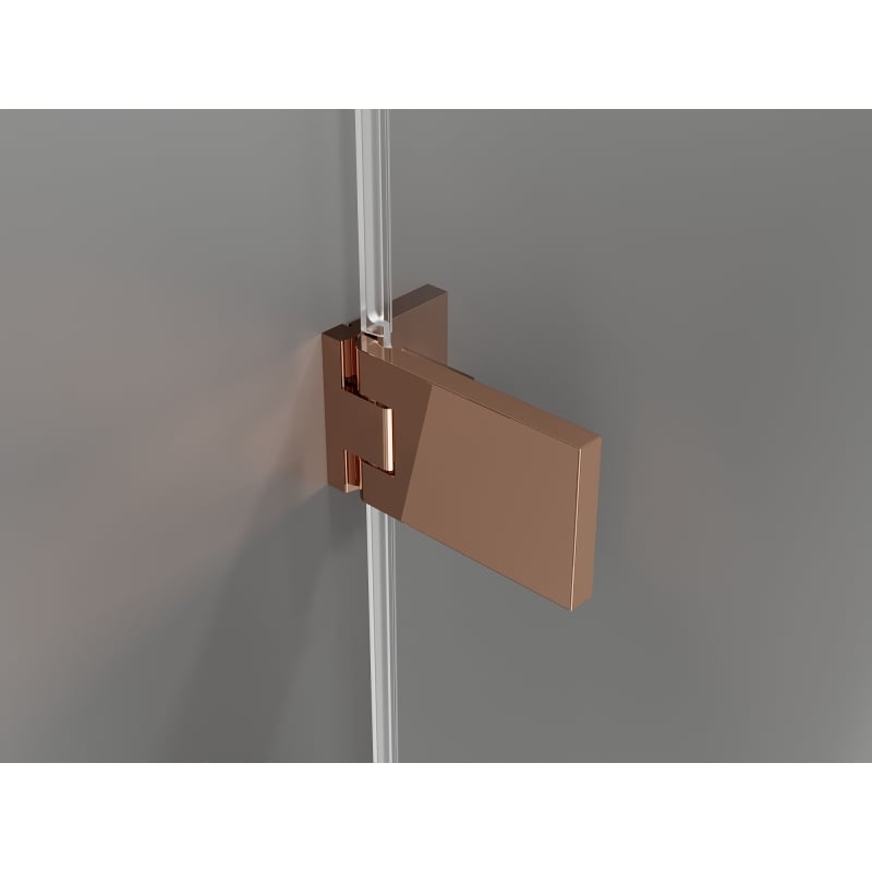 Mexen Lunar-F Duo Faltbare Duschkabine 100 x 90 cm, transparent, Roségold - 836-100L-090P-60-00