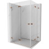 Mexen Lunar-F Duo faltbare Duschkabine 100 x 95 cm, transparent, Roségold - 836-100L-095P-60-00