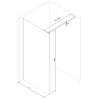 Mexen Kioto Duschwand Walk-in 110 x 200 cm, transparent 8 mm, gold - 800-110-101-50-00