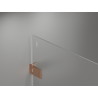 Mexen Lunar-F Duo faltbare Duschkabine 85 x 70 cm, transparent, gebürstetes Kupfer - 836-085L-070P-65-00