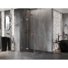 Mexen Lunar-F Duo Faltdusche 85 x 85 cm, transparent, gebürstetes Kupfer - 836-085L-085P-65-00