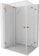 Mexen Lunar-F Duo Duschkabine faltbar 90 x 70 cm, transparent, gebürstetes Kupfer - 836-090L-070P-65-00