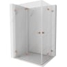 Mexen Lunar-F Duo faltbare Duschkabine 100 x 70 cm, transparent, gebürstetes Kupfer - 836-100L-070P-65-00