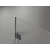 Mexen Lunar-F Duo Faltbare Duschkabine 80 x 70 cm, transparent, gebürstet gun gray - 836-080L-070P-66-00