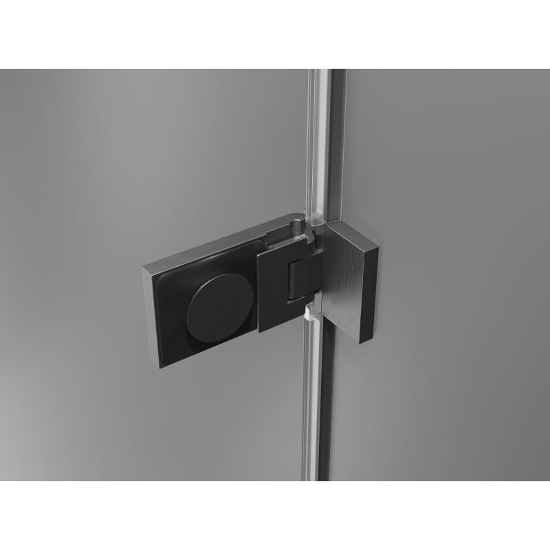 Mexen Lunar-F Faltbare Duschkabine Duo 85 x 80 cm, transparent, gebürstetes Gun Gray - 836-085L-080P-66-00