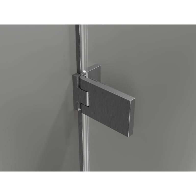 Mexen Lunar-F Faltbare Duschkabine Duo 85 x 80 cm, transparent, gebürstetes Gun Gray - 836-085L-080P-66-00