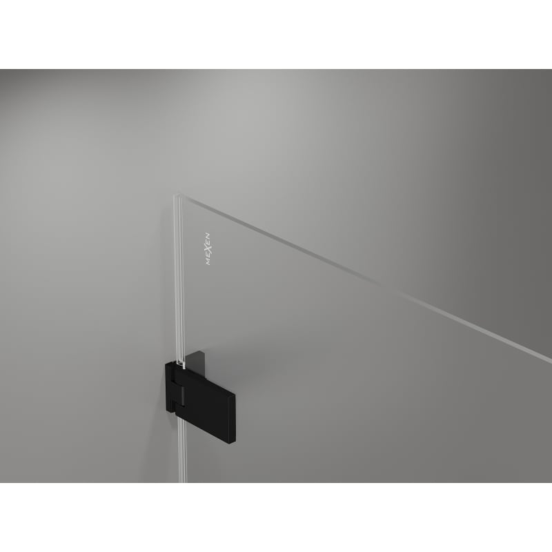Mexen Lunar-F Duo Faltbare Duschkabine 70 x 70 cm, transparent, schwarz - 836-070L-070P-70-00