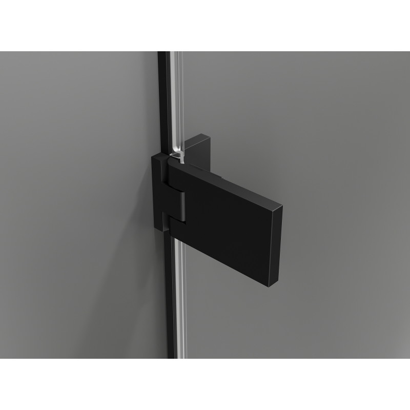 Mexen Lunar-F Duo Faltbare Duschkabine 80 x 75 cm, transparent, schwarz - 836-080L-075P-70-00