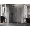 Mexen Lunar-F Duo faltbare Duschkabine 100 x 90 cm, transparent, schwarz - 836-100L-090P-70-00