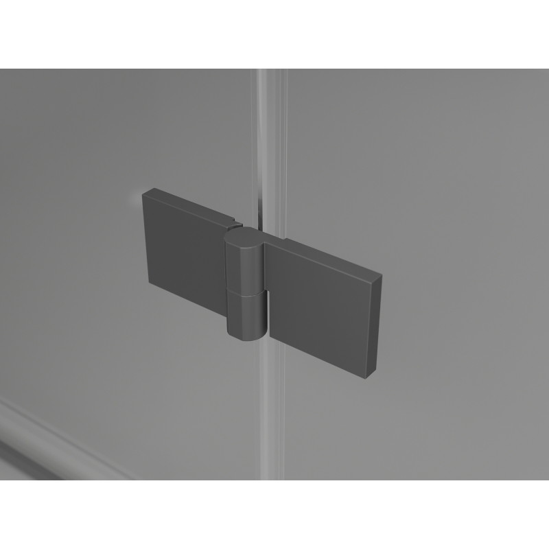 Mexen Lunar-F Duo Falttür-Duschkabine 100 x 95 cm, transparent, Gun Metal - 836-100L-095P-95-00