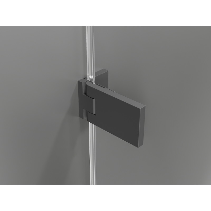 Mexen Lunar-F Duo faltbare Duschkabine 100 x 100 cm, transparent, Gunmetal - 836-100L-100P-95-00