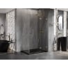 Mexen Lunar T Duschkabine rechts öffnend 110 x 80 cm, transparent, gold - 834T-110-080-50-00-P