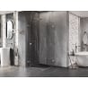 Mexen Lunar-F Duo faltbare Duschkabine 80 x 80 cm, transparent, gebürsteter Nickel - 836-080L-080P-97-00