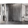 Mexen Lunar-F Duo faltbare Duschkabine 80 x 80 cm, transparent, gebürsteter Nickel - 836-080L-080P-97-00