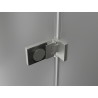 Mexen Lunar-F Duo faltbare Duschkabine 85 x 75 cm, transparent, gebürsteter Nickel - 836-085L-075P-97-00