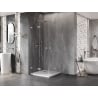 Mexen Lunar-F Duo faltbare Duschkabine 90 x 90 cm, transparent, gebürsteter Nickel - 836-090L-090P-97-00