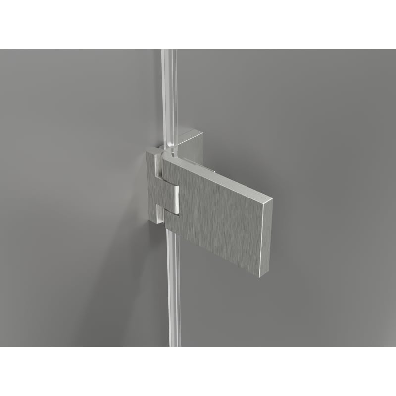 Mexen Lunar-F Duo Duschkabine faltbar 100 x 85 cm, transparent, gebürstetes Nickel - 836-100L-085P-97-00