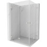 Mexen Lunar-F Duo faltbare Duschkabine 100 x 95 cm, transparent, gebürsteter Nickel - 836-100L-095P-97-00
