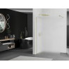 Mexen Kioto Walk-In-Duschwand 100 x 200 cm, Milchglas 8 mm, Gold - 800-100-101-50-30