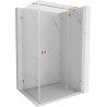 Mexen Lunar T Duschkabine, schwenkbar, rechts 135 x 100 cm, transparent, gold - 834T-135-100-50-00-P