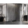 Mexen Lunar T Duschkabine rechts öffnend 120 x 110 cm, transparent, gold - 834T-120-110-50-00-P