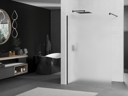 Mexen Kioto Duschwand Walk-in 70 x 200 cm, matt 8 mm, schwarz - 800-070-101-70-30