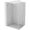 Mexen Lunar-F Duschkabine klappbar links 85 x 80 cm, transparent, gold - 836-085-080-50-00-L