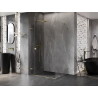 Mexen Lunar-F Duschkabine klappbar links 85 x 80 cm, transparent, gold - 836-085-080-50-00-L