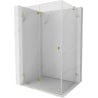 Mexen Lunar-F Duschkabine faltbar links 100 x 80 cm, transparent, gold - 836-100-080-50-00-L