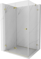 Mexen Lunar-F Duschkabine faltbar links 100 x 80 cm, transparent, gold - 836-100-080-50-00-L