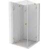 Mexen Lunar-F Falt-Duschkabine links 100 x 100 cm, transparent, gold - 836-100100-50-00-L