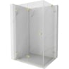Mexen Lunar-F Klappduschkabine links 95 x 80 cm, transparent, gebürstetes Gold - 836-095-080-55-00-L