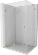 Mexen Lunar-F Duschkabine klappbar links 95 x 90 cm, transparent, gebürstet gold - 836-095-090-55-00-L