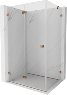 Mexen Lunar-F faltbare Duschkabine links 100 x 80 cm, transparent, Roségold- 836-100-080-60-00-L