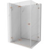 Mexen Lunar-F Falt-Duschkabine links 85 x 80 cm, transparent, gebürstetes Kupfer- 836-085-080-65-00-L