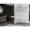 Mexen Kioto Walk-In-Duschwand 120 x 200 cm, transparent/gefroren 8 mm, Roségold - 800-120-101-60-35