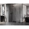 Mexen Lunar-F faltbare Duschkabine links 95 x 80 cm, transparent, gebürstet gun gray - 836-095-080-66-00-L