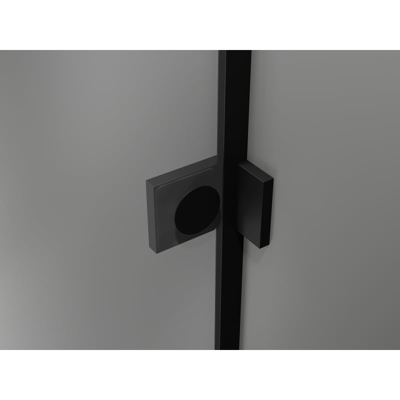 Mexen Lunar-F klappbare Duschkabine links 85 x 80 cm, transparent, schwarz - 836-085-080-70-00-L
