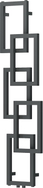 Mexen Grid dekorativer Badheizkörper 1360 x 390 mm, 349 W, Anthrazit - W215-1360-390-00-66