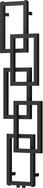 Mexen Grid dekorativer Badheizkörper 1360 x 390 mm, 349 W, schwarz - W215-1360-390-00-70