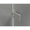 Mexen Lunar-F Klappduschkabine links 100 x 100 cm, transparent, gebürstetes Nickel - 836-100-100-97-00-L