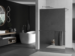 Mexen Kioto+ Duschwand mit Ablage Walk-in 90 x 200 cm, Spiegel, Chrom - 800-090-121-01-50