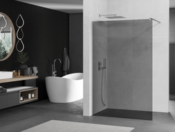 Mexen Kioto Duschwand Walk-in 100 x 200 cm, grafit 8 mm, chrom - 800-100-101-01-40