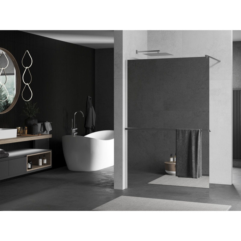 Mexen Kioto+ Duschwand mit Ablage Walk-in 120 x 200 cm, Spiegel, Chrom - 800-120-121-01-50