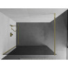 Mexen Kioto Duschwand Walk-in 110 x 200 cm, Graphit 8 mm, Gold - 800-110-101-50-40